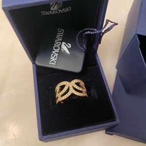 Swarovski Rose Gold Plated Statement Ring NIB